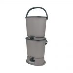 Set 2 coșuri compostare | Bokashi Organko Essential | 15.3 L x 2 | Gri-Negru - imagine 4