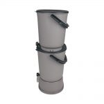 Set 2 coșuri compostare | Bokashi Organko Essential | 15.3 L x 2 | Gri-Negru - imagine 3