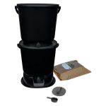Set 2 coșuri compostare | Bokashi Organko Essential | 15.3 L x 2 | Negru - imagine 2