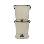 Set 2 coșuri compostare | Bokashi Organko Essential | 15.3 L x 2 | Crem
